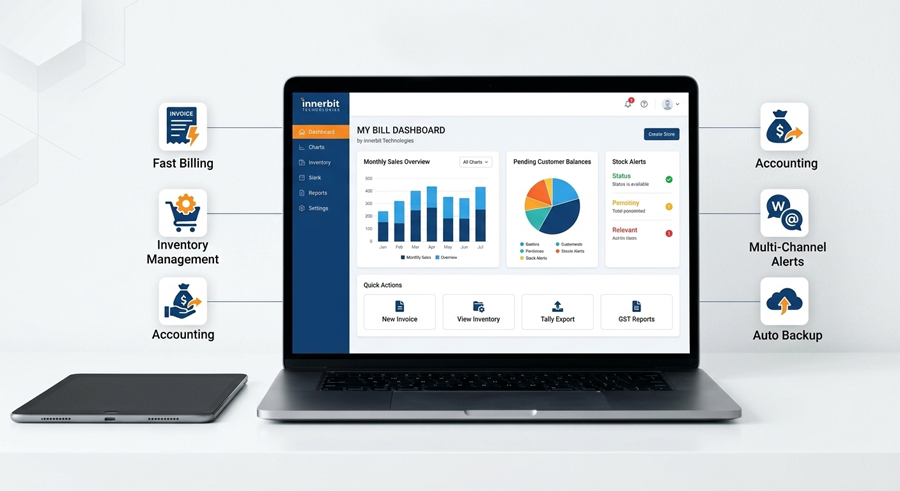 My Bill Software Interface Mockup